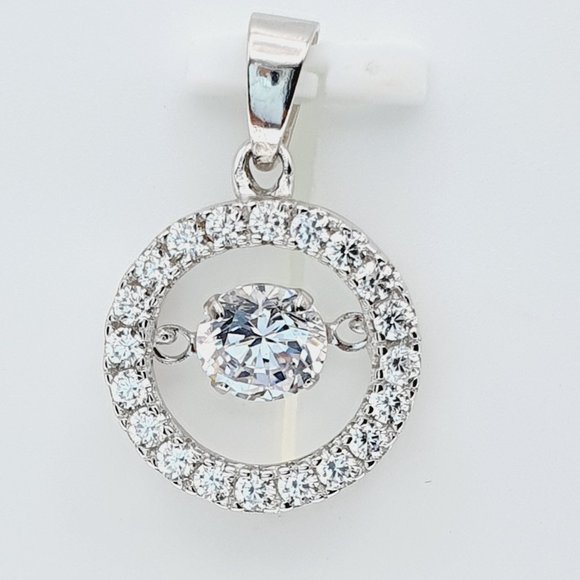 "#925 Sterling Silver Cubic Zircon Pendant for Women/Girls, US925P1132 - Picture 5 of 11